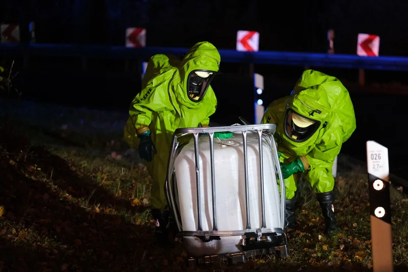 Biohazard plastic containment barrier installed during basement sewage remediation
